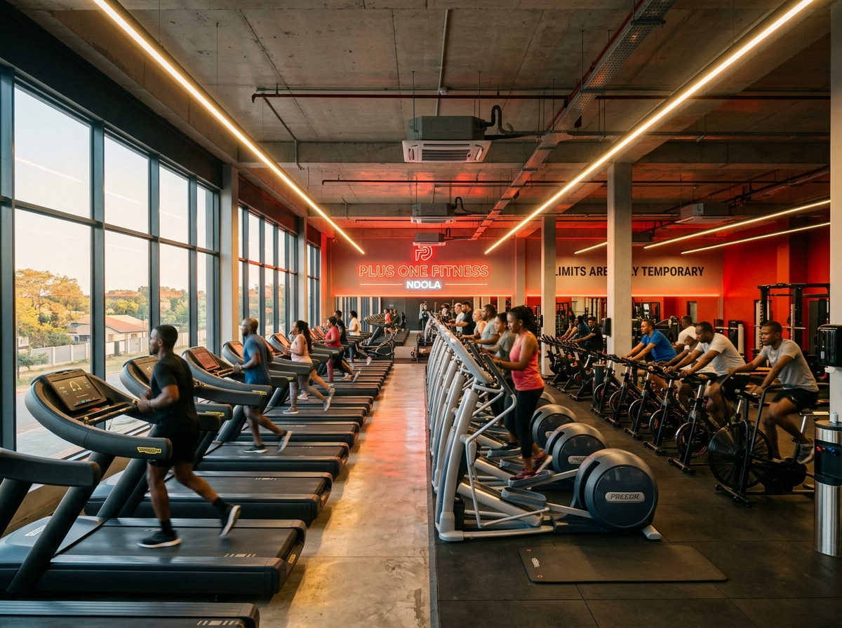 Cardio conditioning equipment at Plus One Fitness