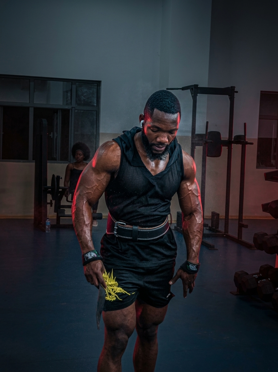 Focused athlete training at Plus One +1 Fitness in Levy Mwanawasa Stadium Ndola